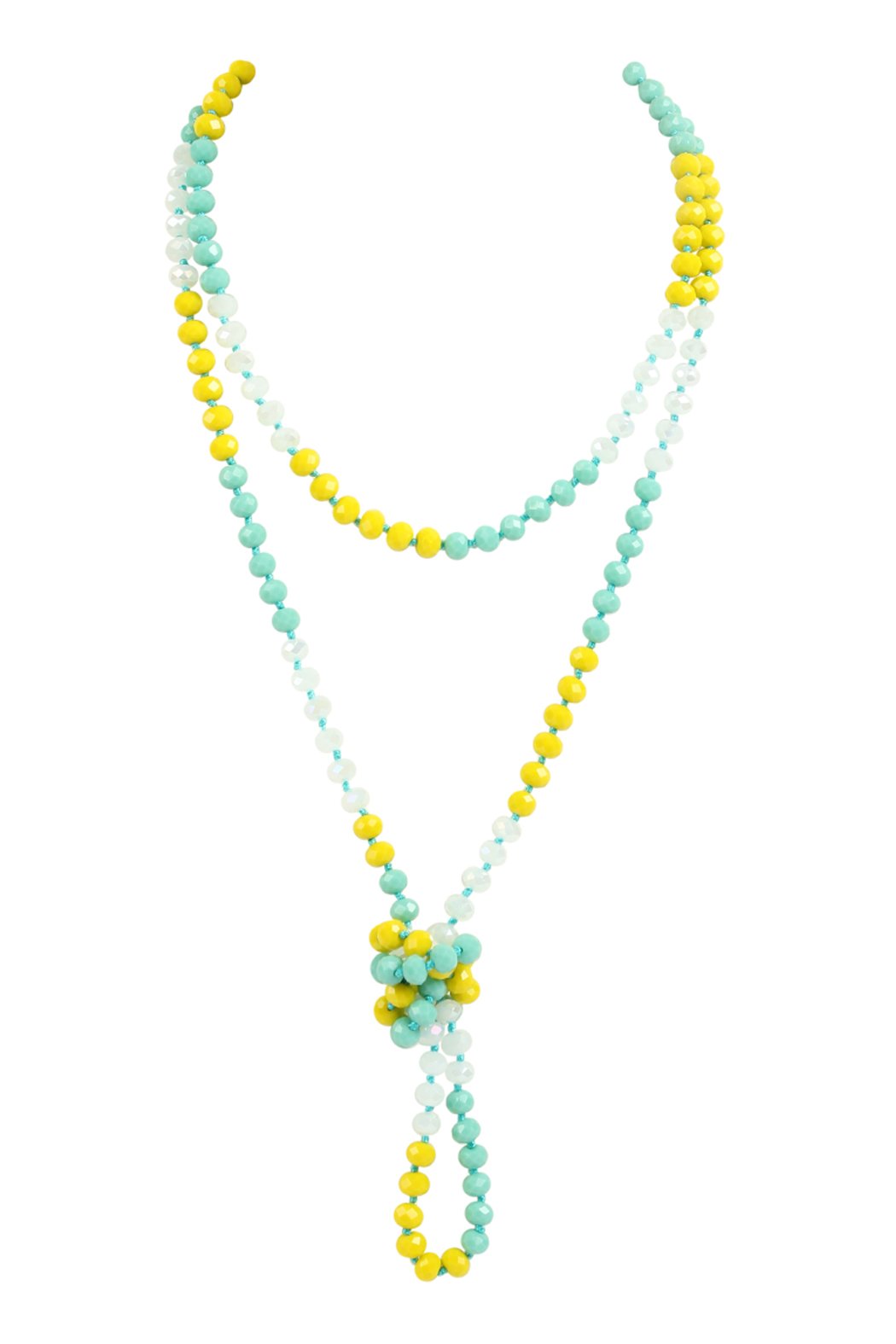 Riah Fashion - Multi Tone Glass Beads Necklace - 14 COLORS -