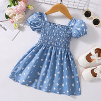 Thumbnail for Printed Square Neck Smocked Dress - T - 5 SIZES - 5 COLORS -