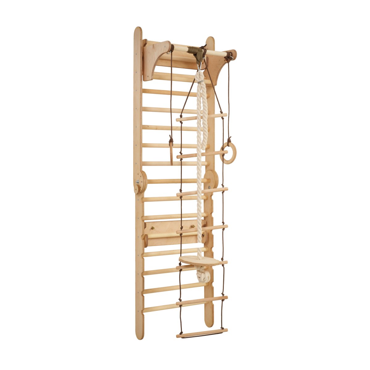 Wooden Swedish Wall / Climbing Ladder for Children + Swing Set