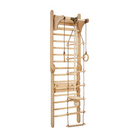 Thumbnail for Wooden Swedish Wall / Climbing Ladder for Children + Swing Set