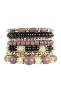 Thumbnail for Riah Fashion -  - Multibead Stackable Bracelet - 7 COLORS -