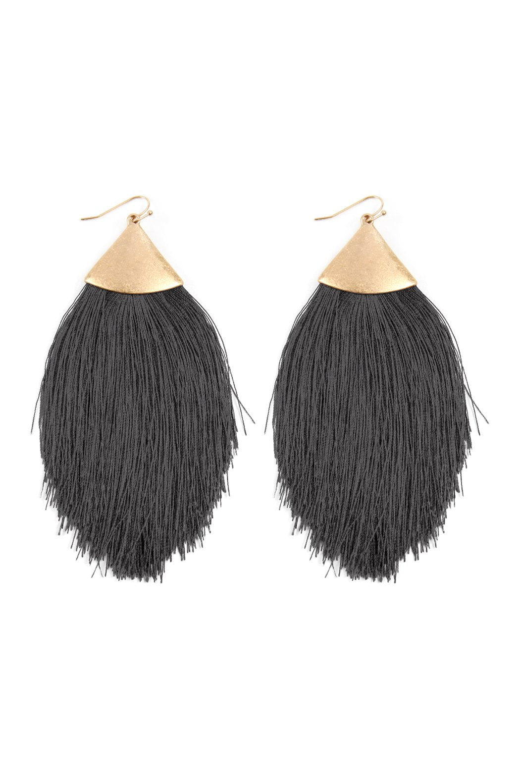 Oversized Tassel Drop Earrings - 18 COLORS -