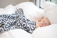 Thumbnail for Moroccan Blue Cotton Muslin Newcastle Blanket -