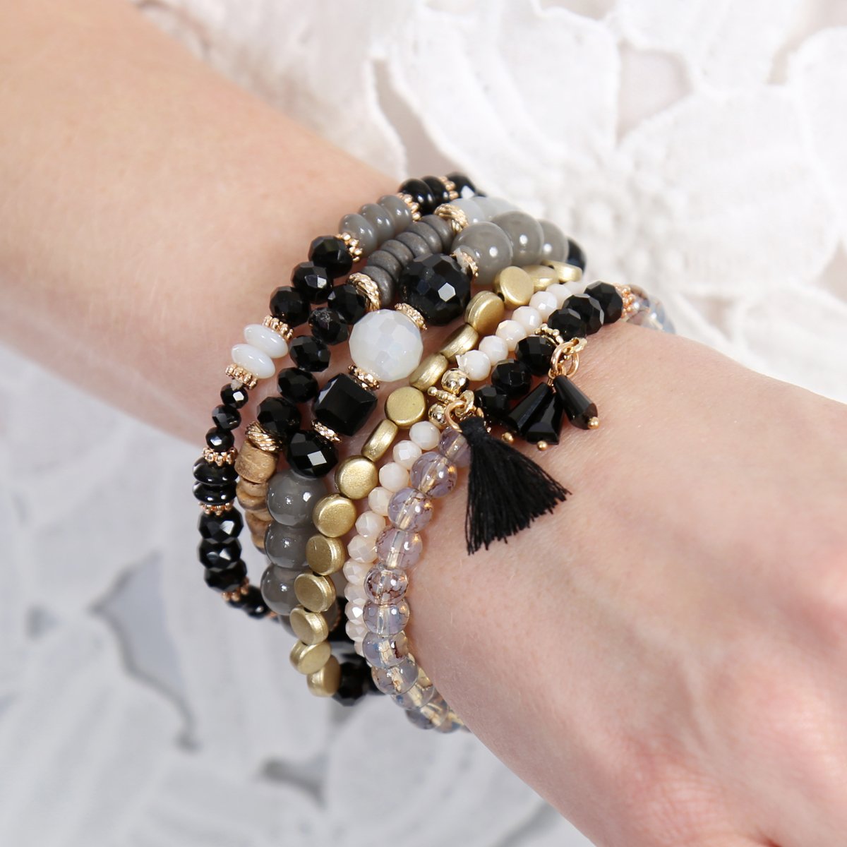 Beads Stack Bracelet - 5 COLORS