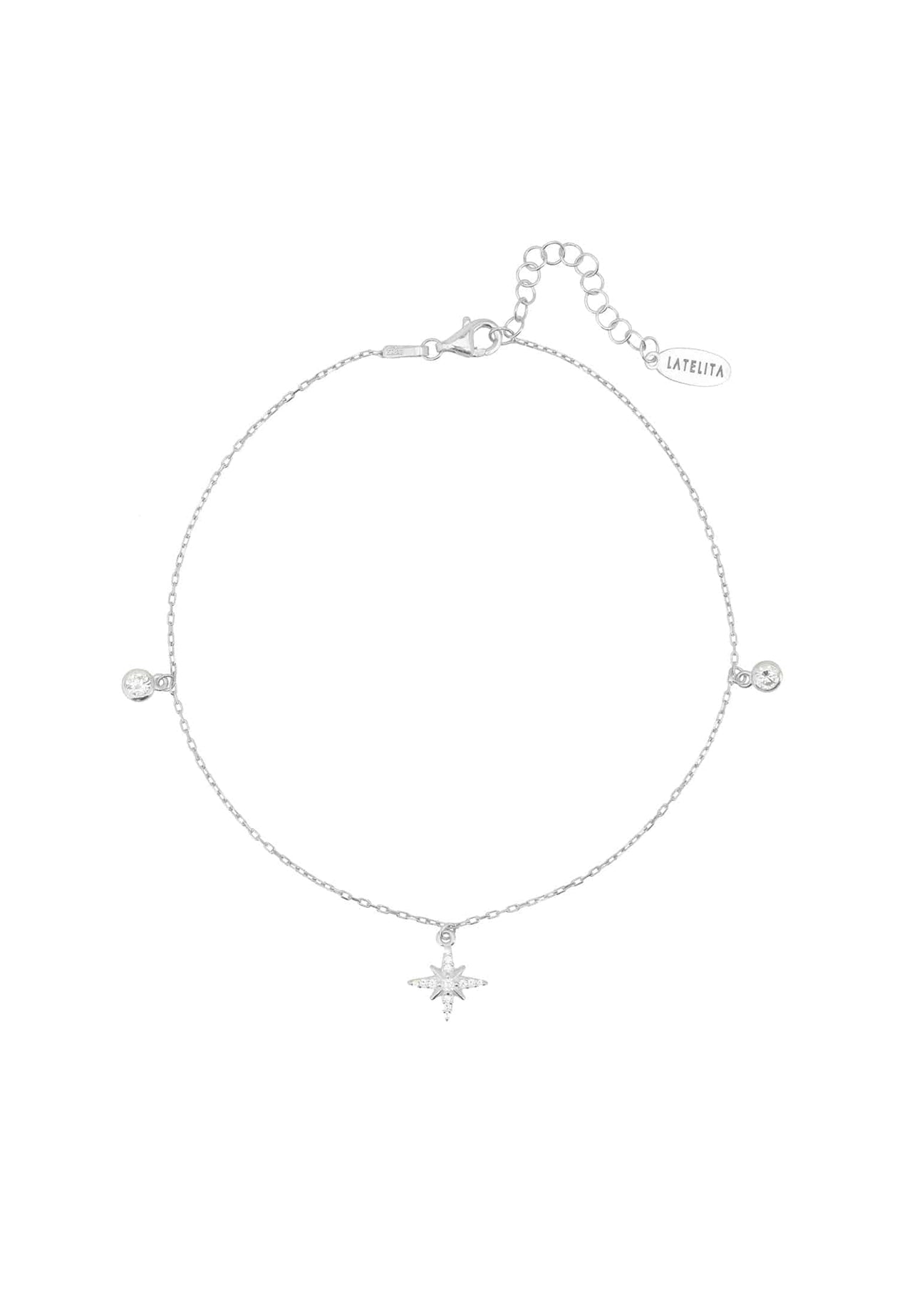 LATELITA - North Star Anklet Silver -