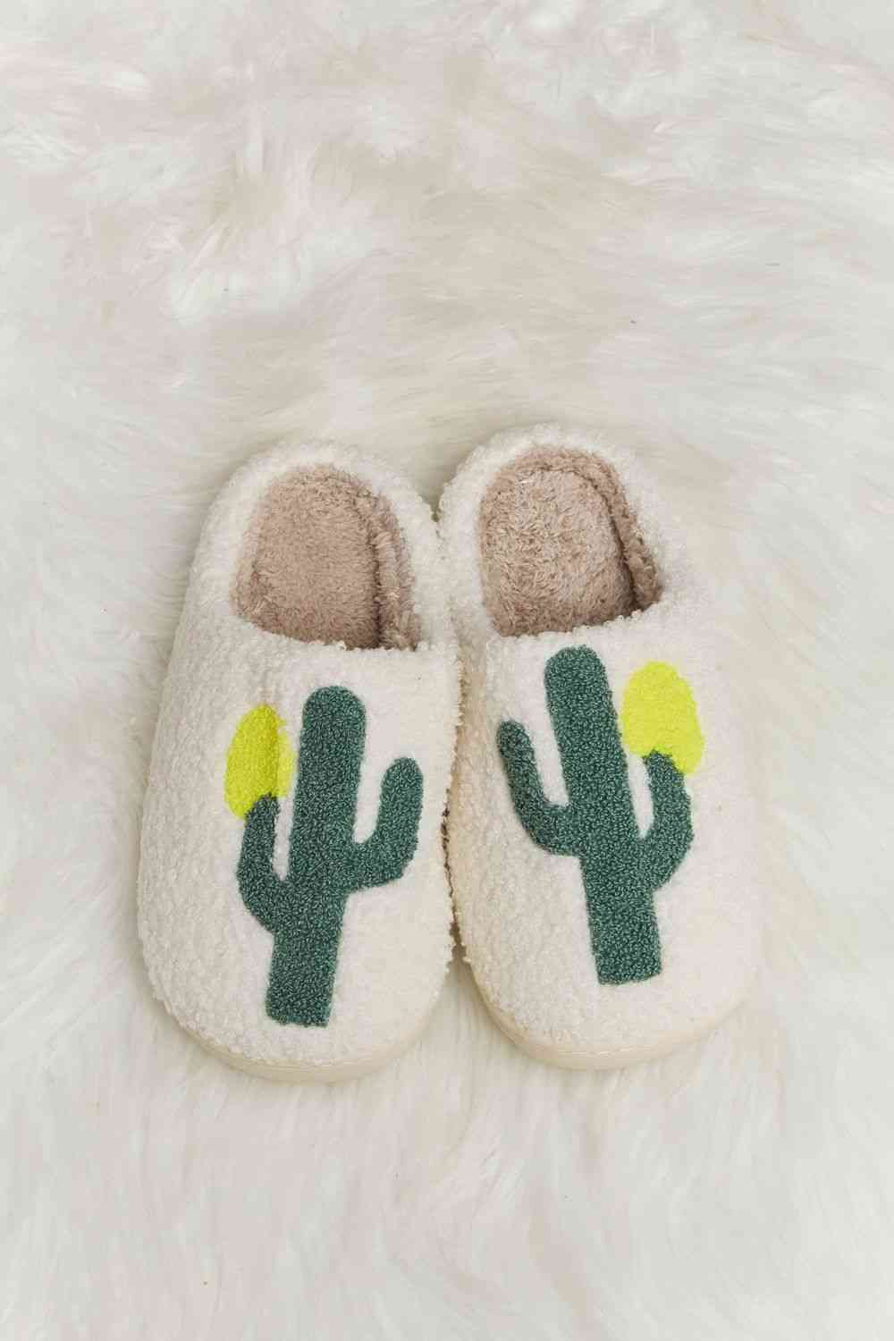 Melody Cactus Plush Slide Slippers - T - 1 COLOR -