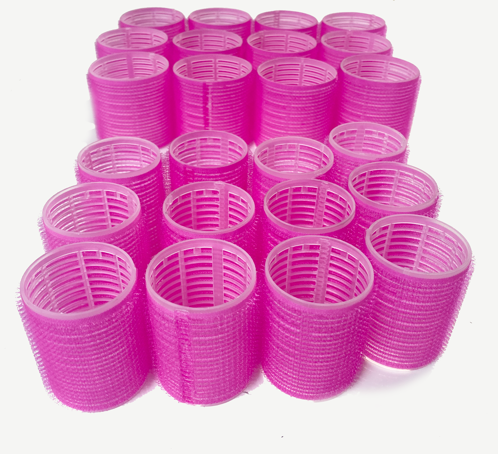 Savoy Active - Self Grip Hair Curler Roller 24 Piece Set (12 Large, 12 Small) - Pink -