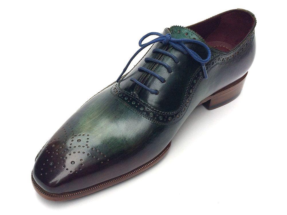 Paul Parkman - Green & Purple Handmade Oxfords -