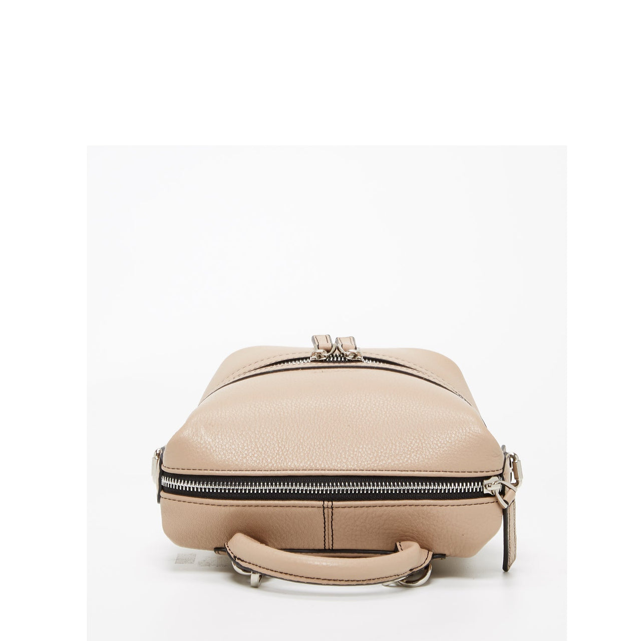 Ashley Small Leather Backpack Purse Beige -