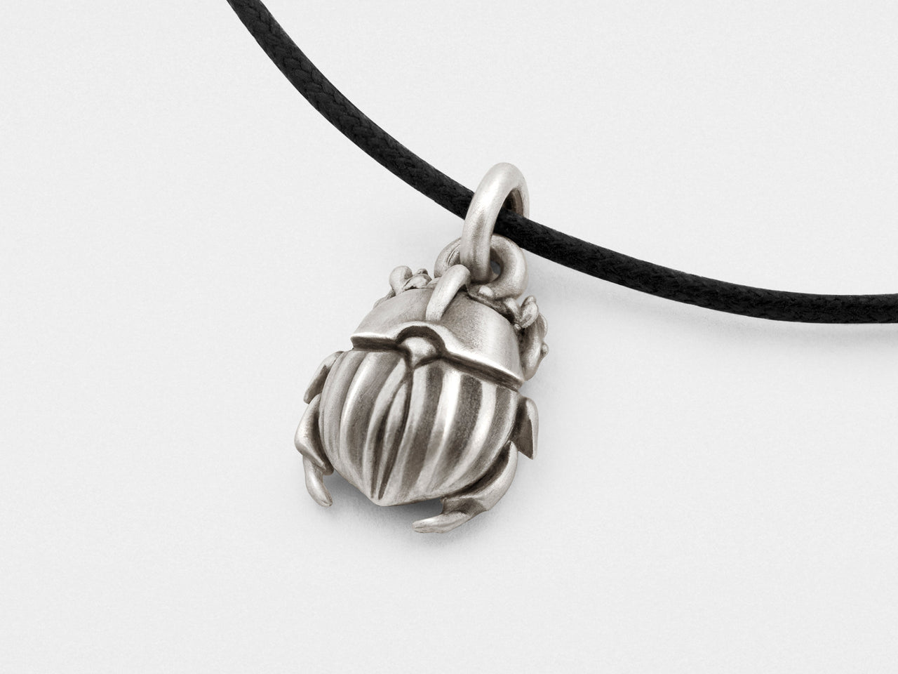 Snake Bones - Scarab Beetle Pendant in Sterling Silver -