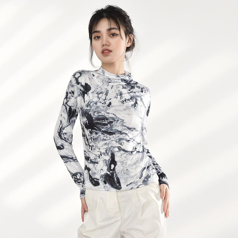 Nayoko Turtleneck Long Sleeve Shirt - 1 COLOR -