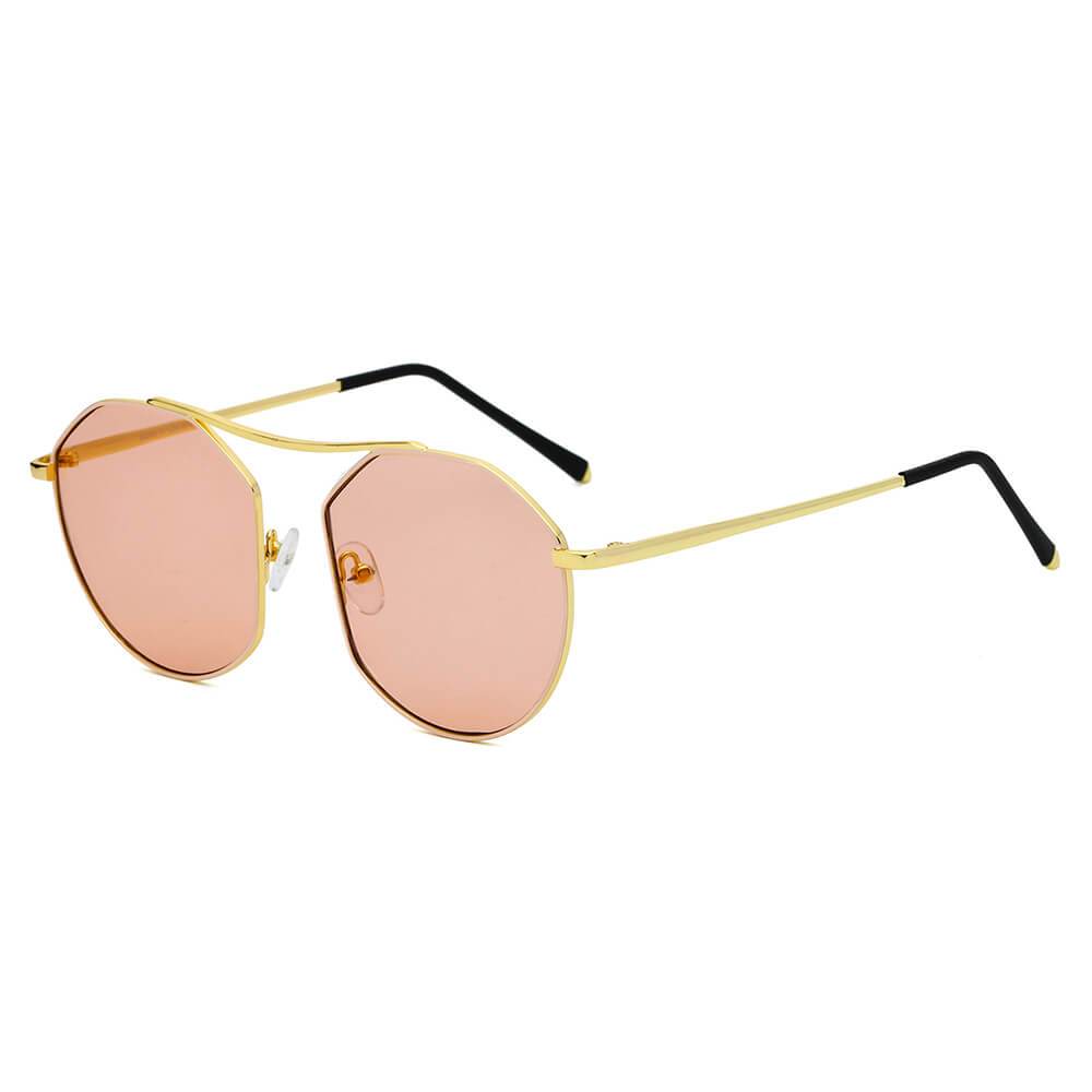 Choctaw | S2035 - Women Round Tinted Flat Lens Spectacles Opticals Sunglasses Circle - 4 COLORS -