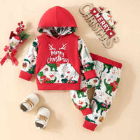 Thumbnail for MERRY CHRISTMAS Hoodie and Pants Set - 2 PCS. - T - 2 COLORS -