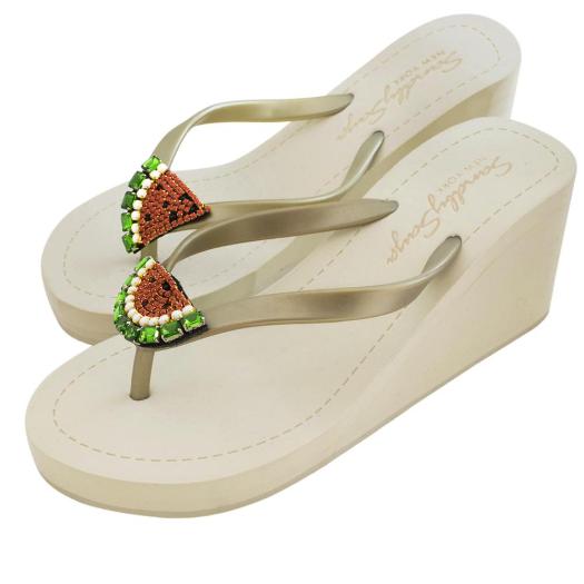 SAND BY SAYA N.Y. - Watermelon - Women's High Wedge - 3 COLORS -