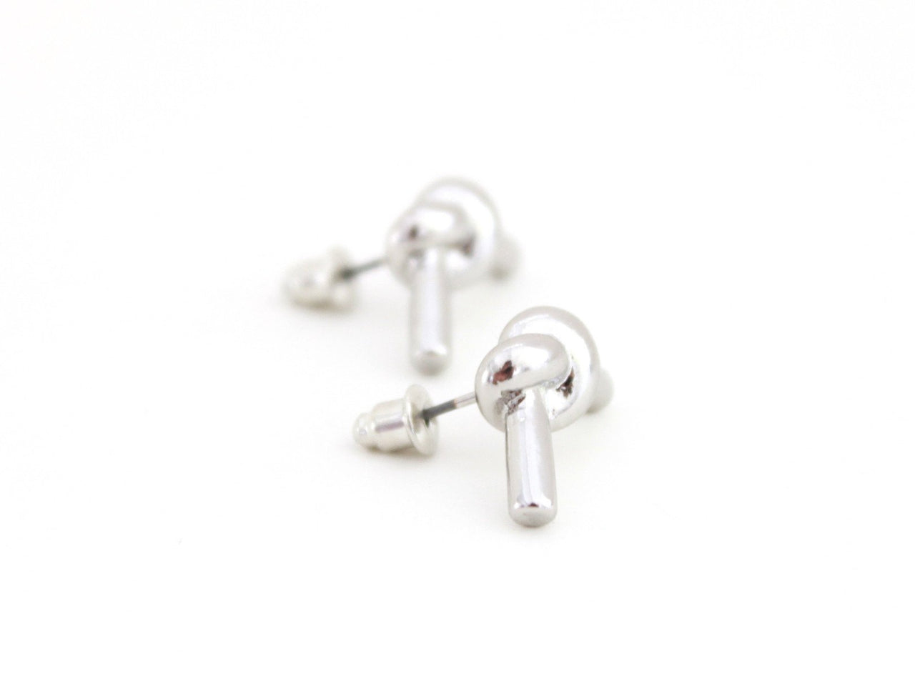 Knotty - Love Me Knot Stud Earrings - 3 FINISHES