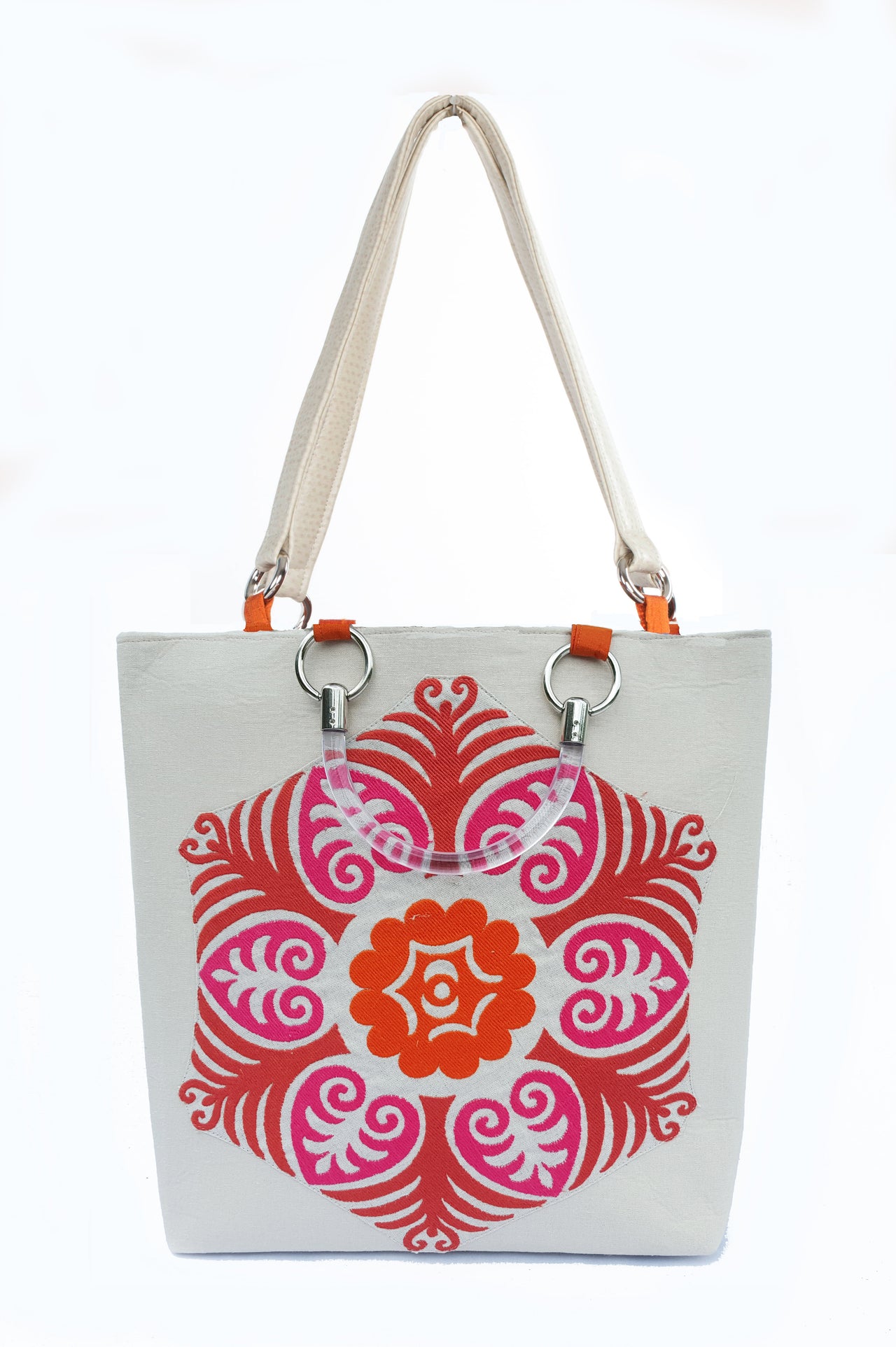 Baxter Designs - Suzani Magenta Large Tote - 1 COLOR -