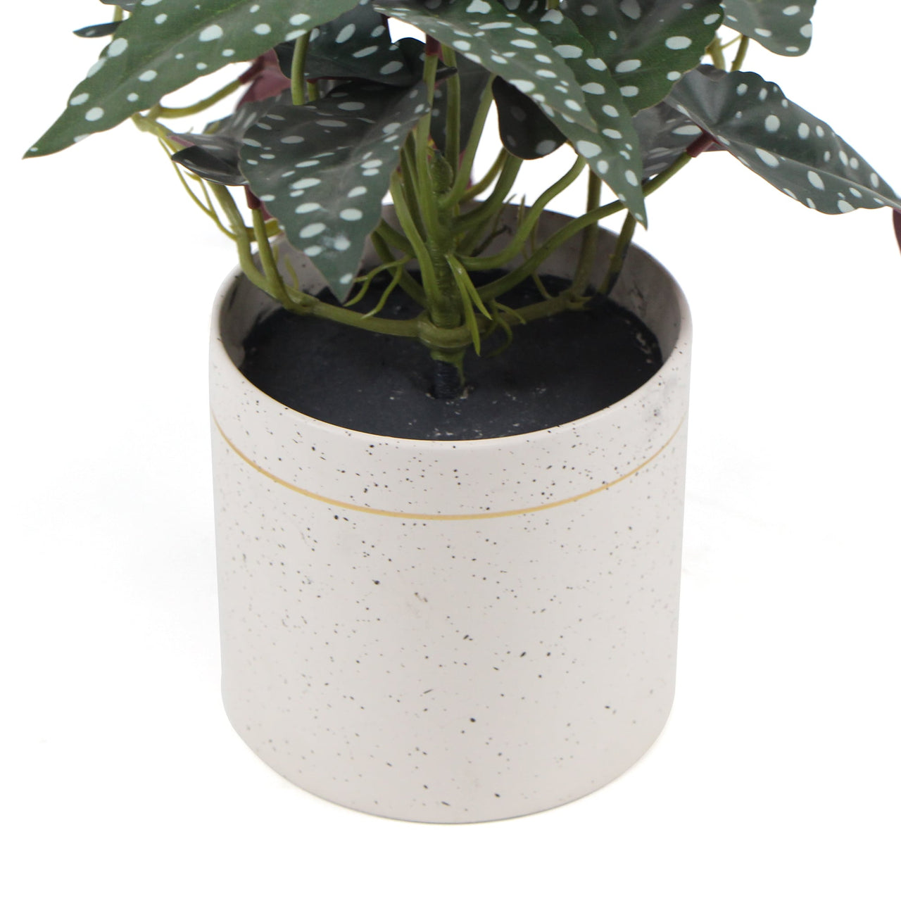 Artificial Bergonia Plant in Decorative Bowl 30cm -