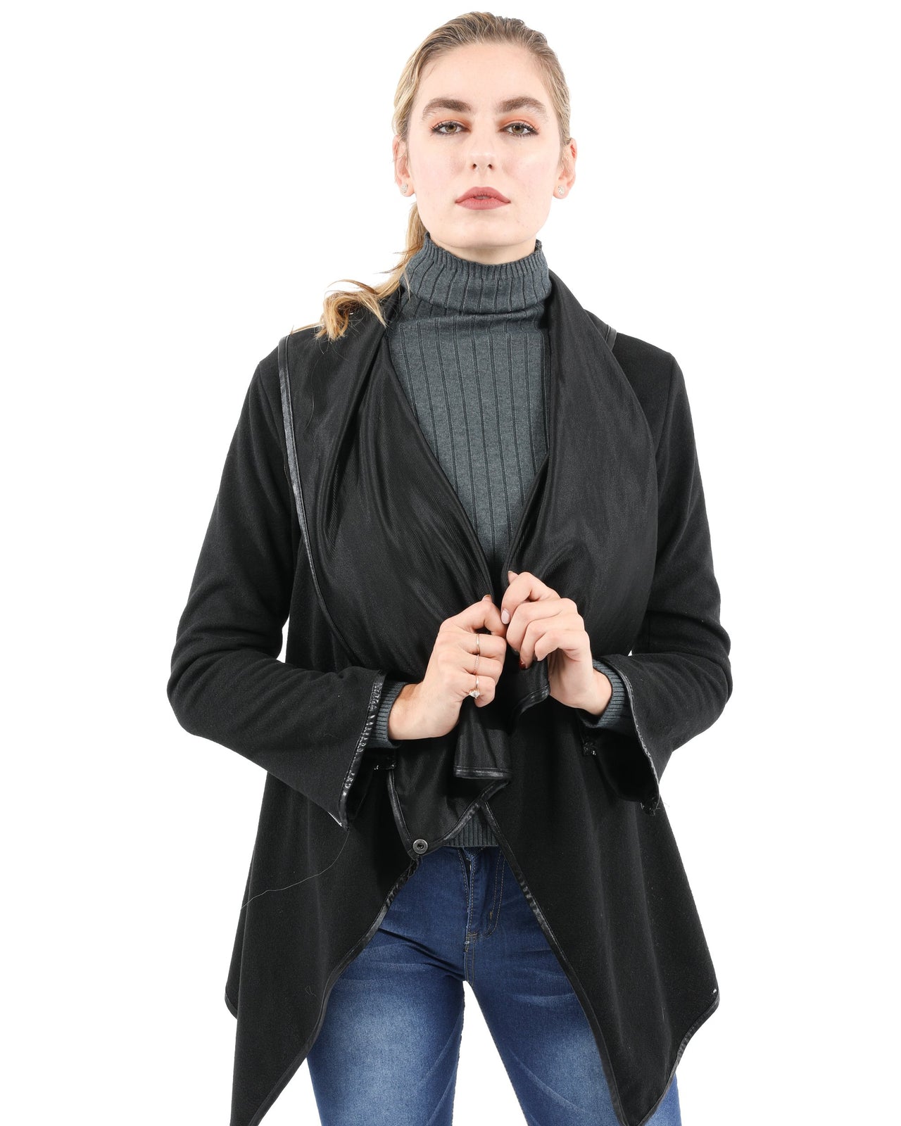 Savoy - Bowmont Drape Collar Jacket - 1 COLOR -