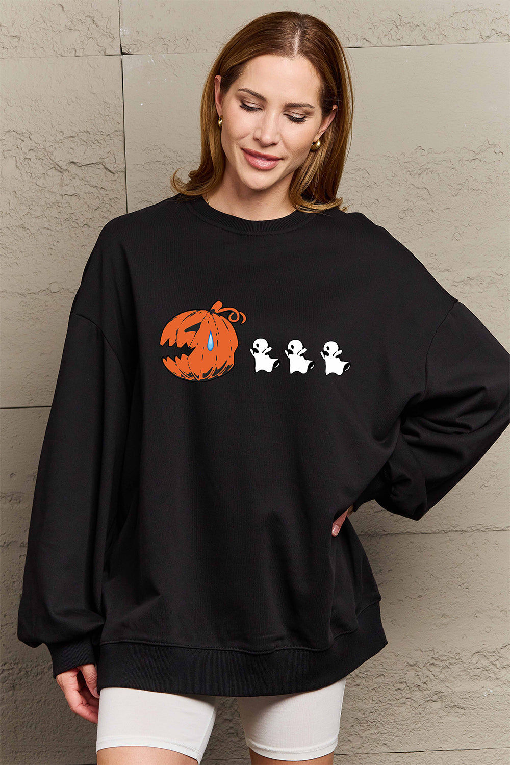 Simply Love Full Size Graphic Dropped Shoulder Sweatshirt - S THRU 3XL - T - 2 COLORS -