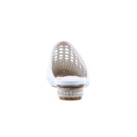 Thumbnail for Mesh Leather Pointed Toe Slipper (White)