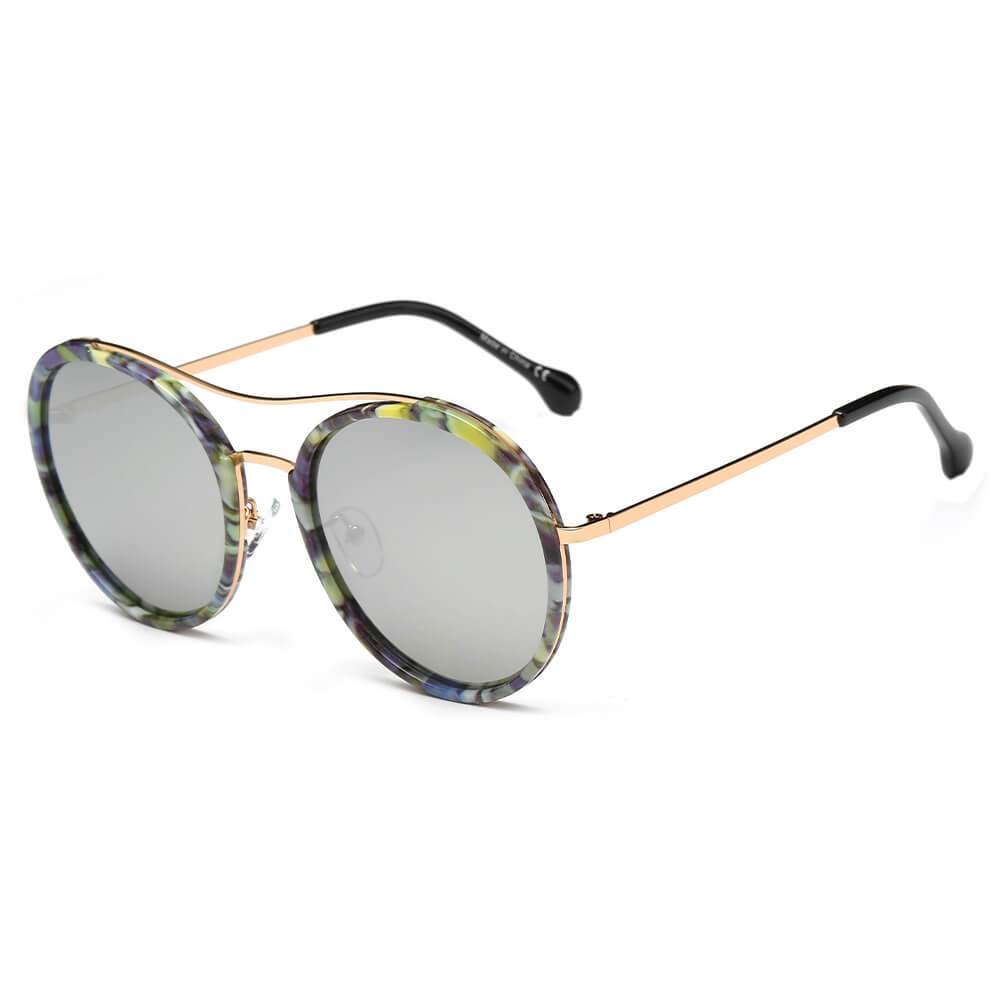 Emporia | CA14 - Retro Polarized Lens Circle Round Sunglasses - 6 COLORS -