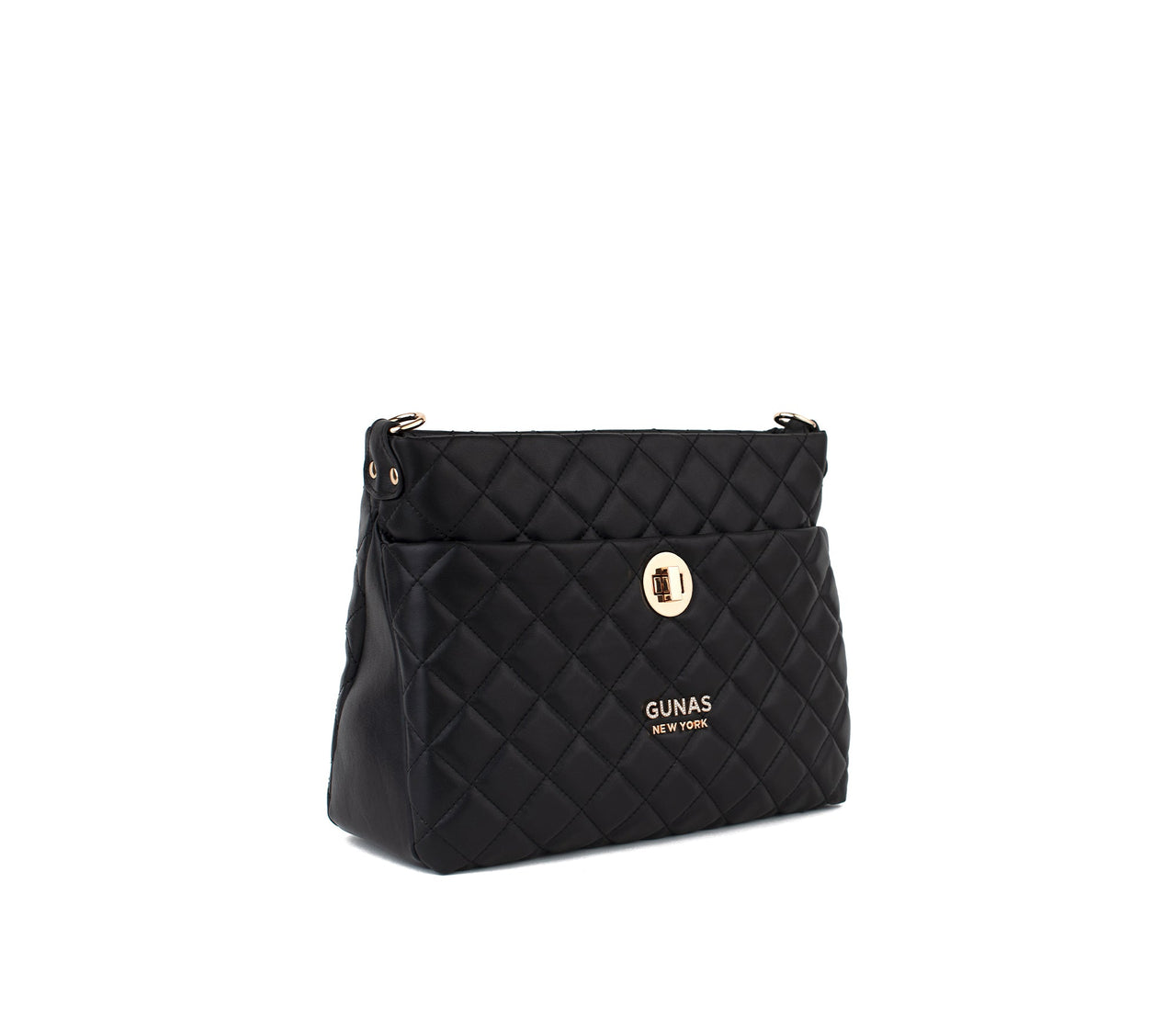 GUNAS NEW YORK - Koi - Black Quilted Vegan Leather Purse - 1 COLOR -