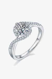 Thumbnail for Adored 1 Carat Moissanite 925 Sterling Silver Crisscross Ring