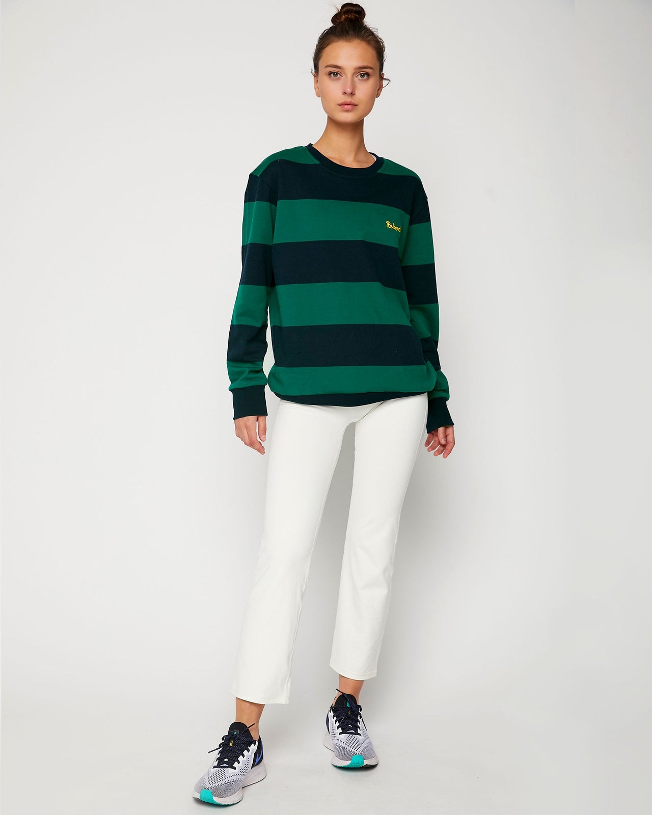 Rebody - Embroidered Rebody Rugby Striped Sweatshirt *Sustainable - 1 COLOR -