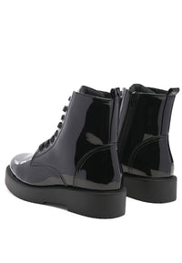 Thumbnail for London Rag - Rubble Statement Pu Lace Up Ankle Boots - 2 COLORS -