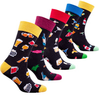 Thumbnail for Men's Cocktail Drinks Socks - 5 PACK -