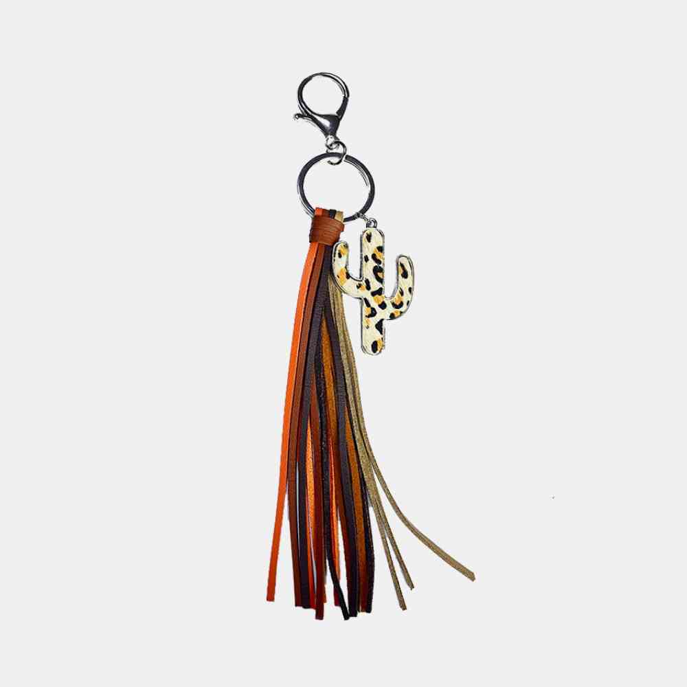 Cactus Keychain with Tassel - 8.7" - T - 5 STYLES -