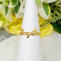 Thumbnail for Ellison & Young - Scripted Zodiac Ring - 18K Gold plated - ALL 12 SIGNS / FIND YOURS! -