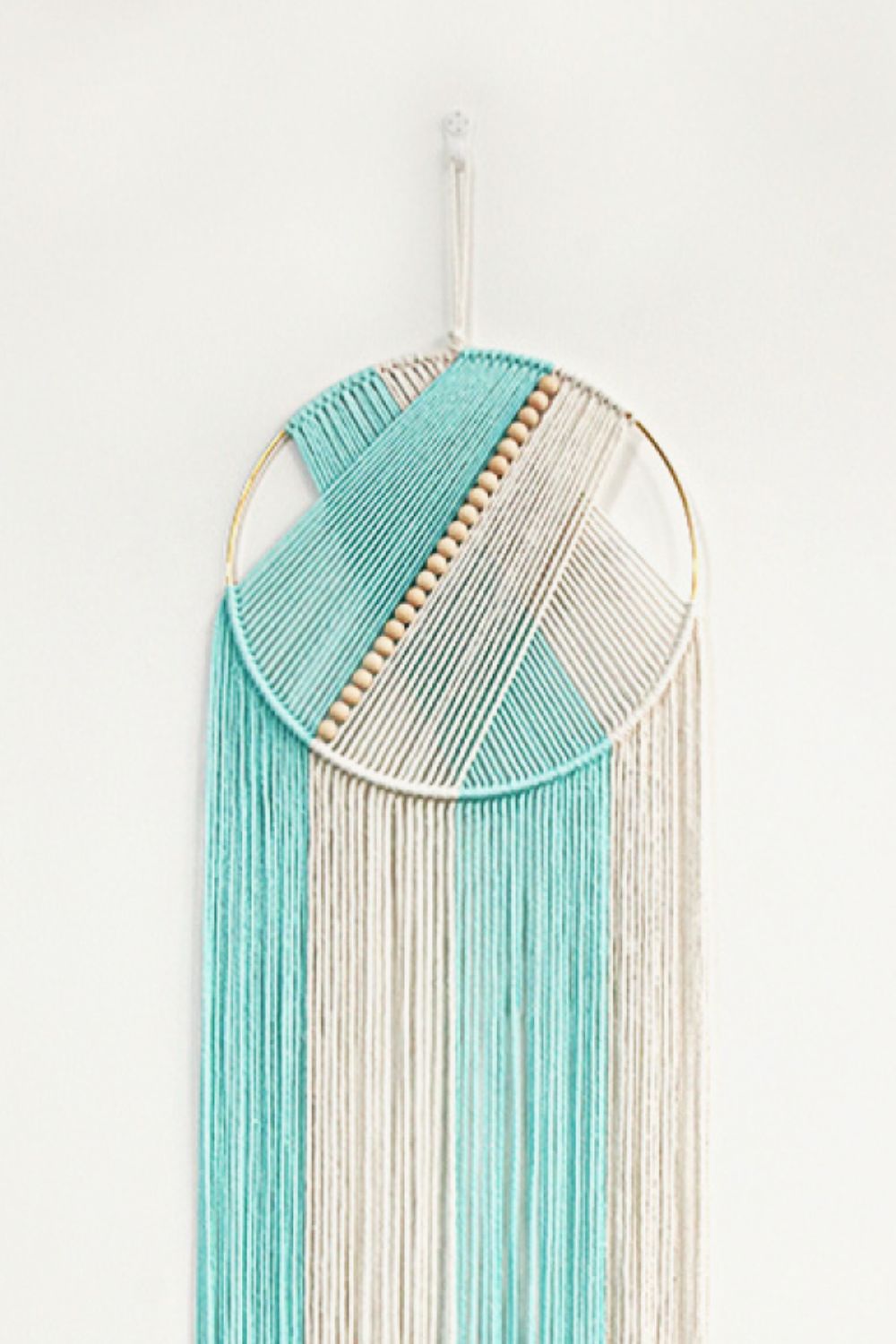 Contrast Macrame Hoop Wall Hanging - 39.4" X 12.2" - T - 3 COLORS -