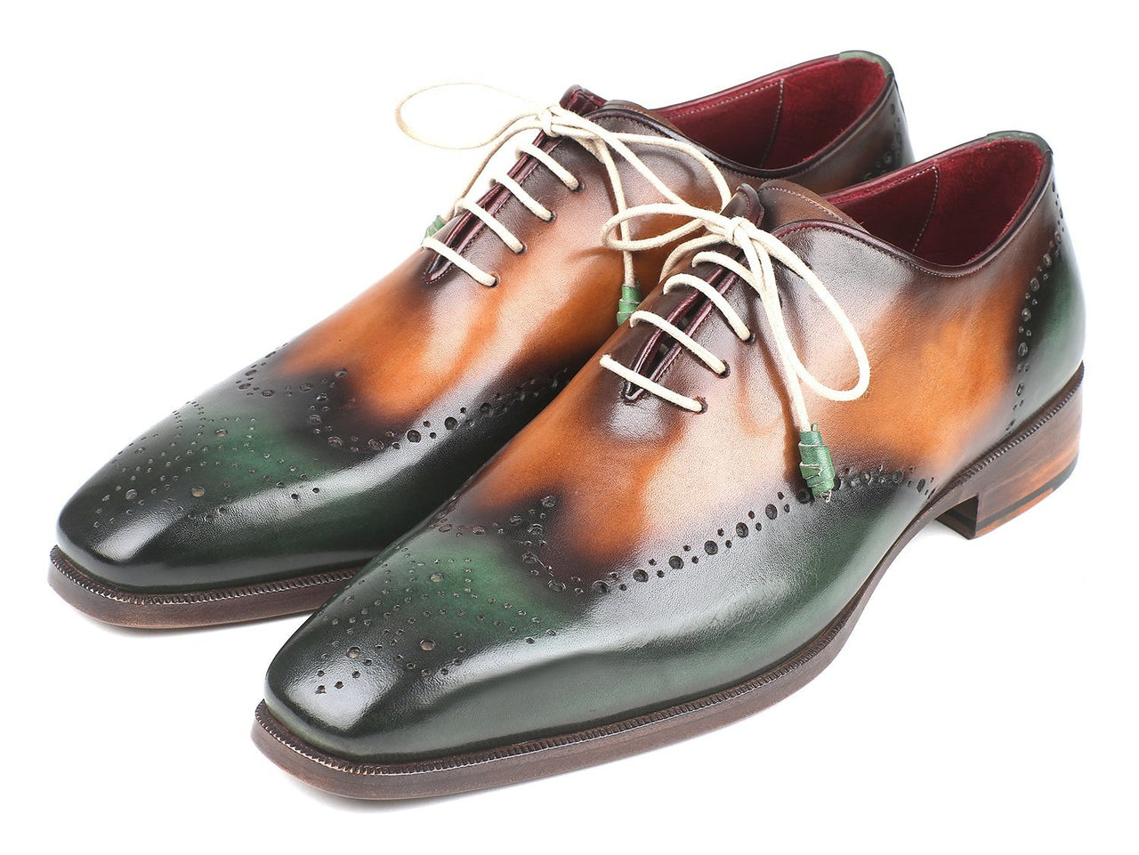 Paul Parkman - Green & Camel Wingtip Oxfords -