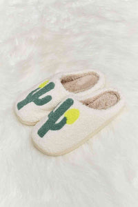 Thumbnail for Melody Cactus Plush Slide Slippers - T - 1 COLOR -