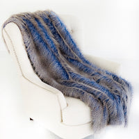 Thumbnail for Plush Azure Jean Handmade Luxury Faux Fur Throw - 14 SIZES -