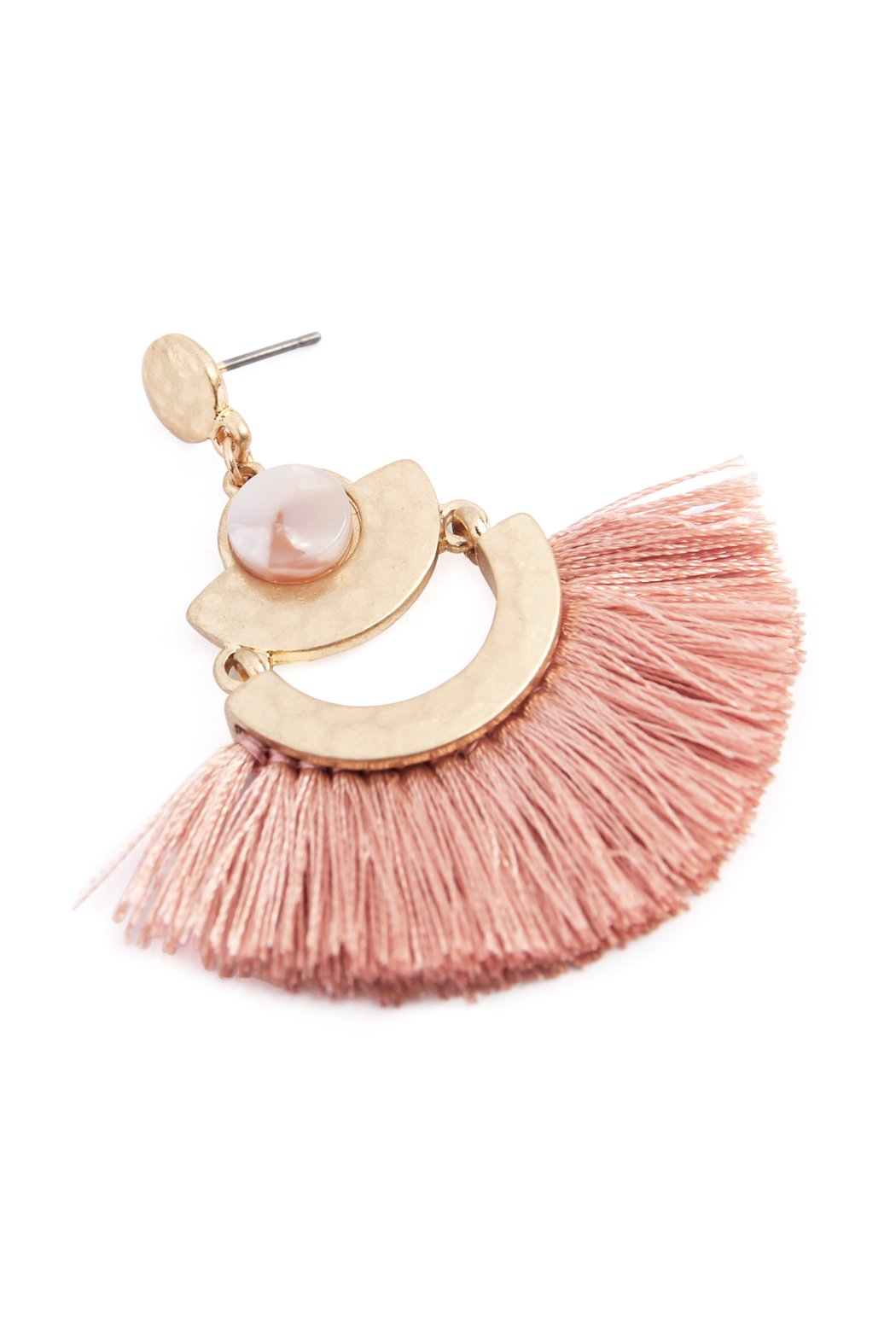 Dangling Tassel Fan Drop Earrings - 6 COLORS -