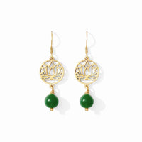 Thumbnail for Slate & Salt - Lotus Drop Earrings -