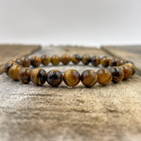 Thumbnail for Union - Tiger Eye Gemstone Beaded Bracelet - 5 SIZES -