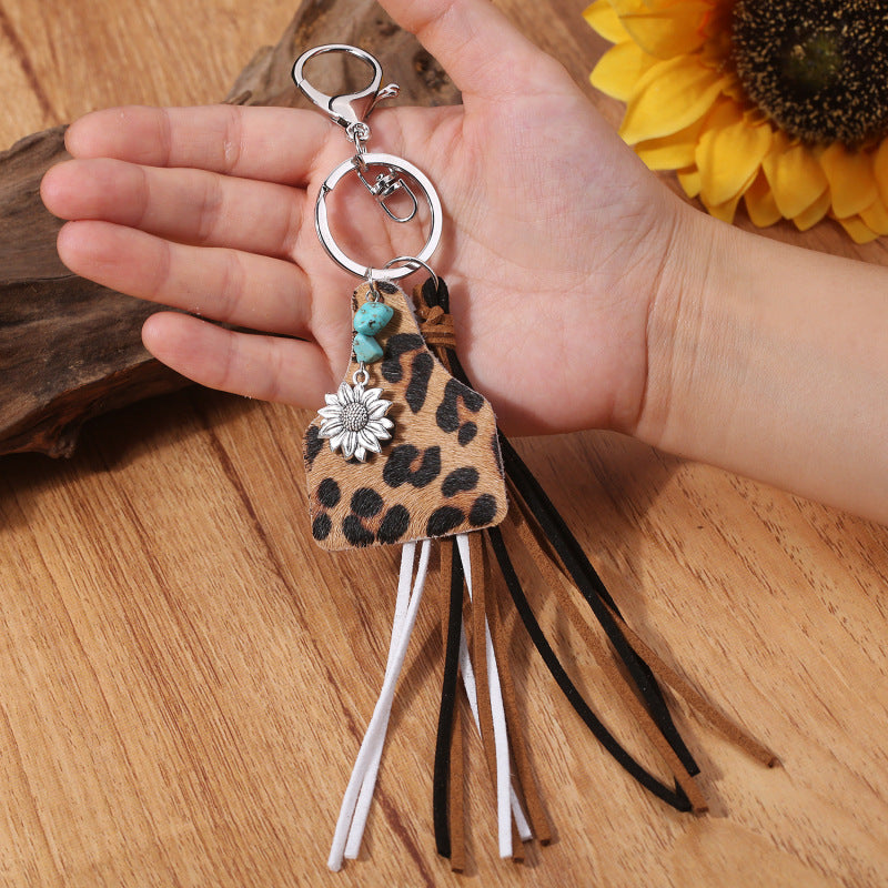 Turquoise Fringe Detail Key Chain - T - 10 STYLES -