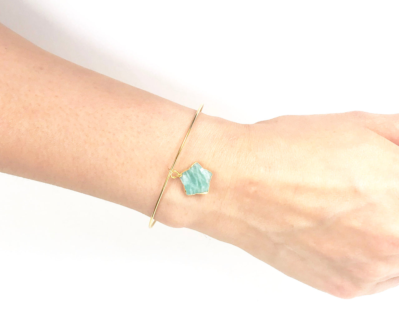 Gena Myint - Amazonite Star Adjustable Bangle Bracelet -