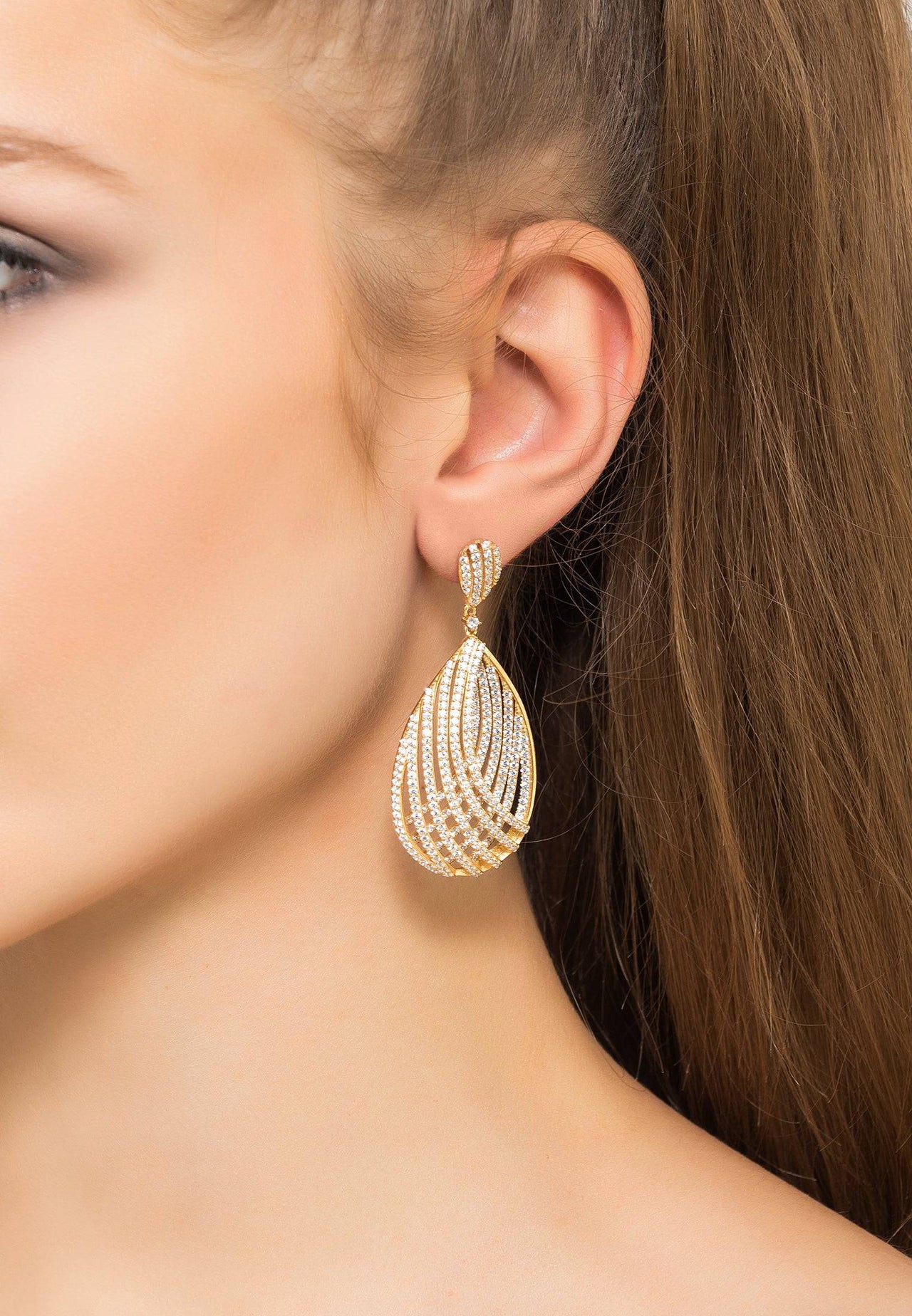 LATELITA - Vortex Teardrop Earring Gold -