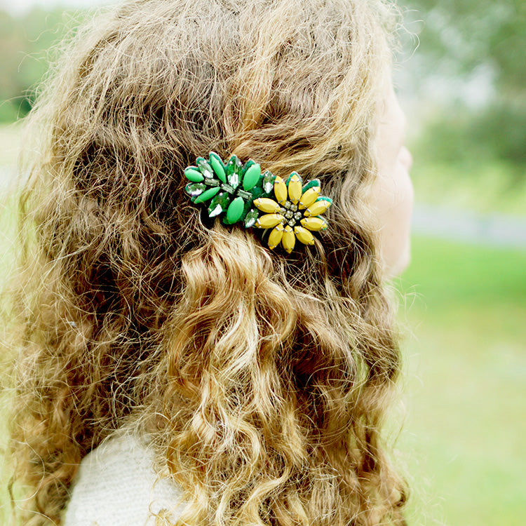 SAND BY SAYA N.Y. - Yellow Daisy - Flower Hair Pin -