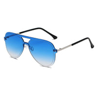 Thumbnail for Belfast |  Flat Single Lens Aviator Fashion Sunglasses - 4 COLORS -