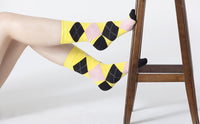 Thumbnail for Women's Black Pineapple Argyle Socks - 1 COLOR -