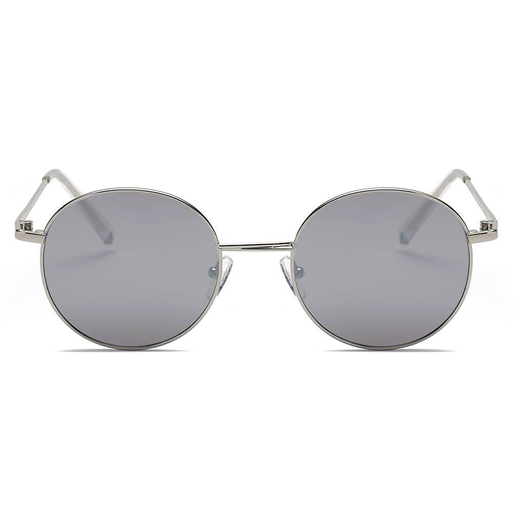 Geneva | S2066 - Retro Vintage Metal Round Oval Circle Sunglasses - 4 COLORS -