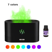 Thumbnail for Xiaomi - White or Black - Up to 7 Colors Simulated Flame Ultrasonic Humidifier USB Essential Oil Diffuser Air Freshener - Aromatherapy - [11-14 DAY DELIVERY] - 2 COLORS -