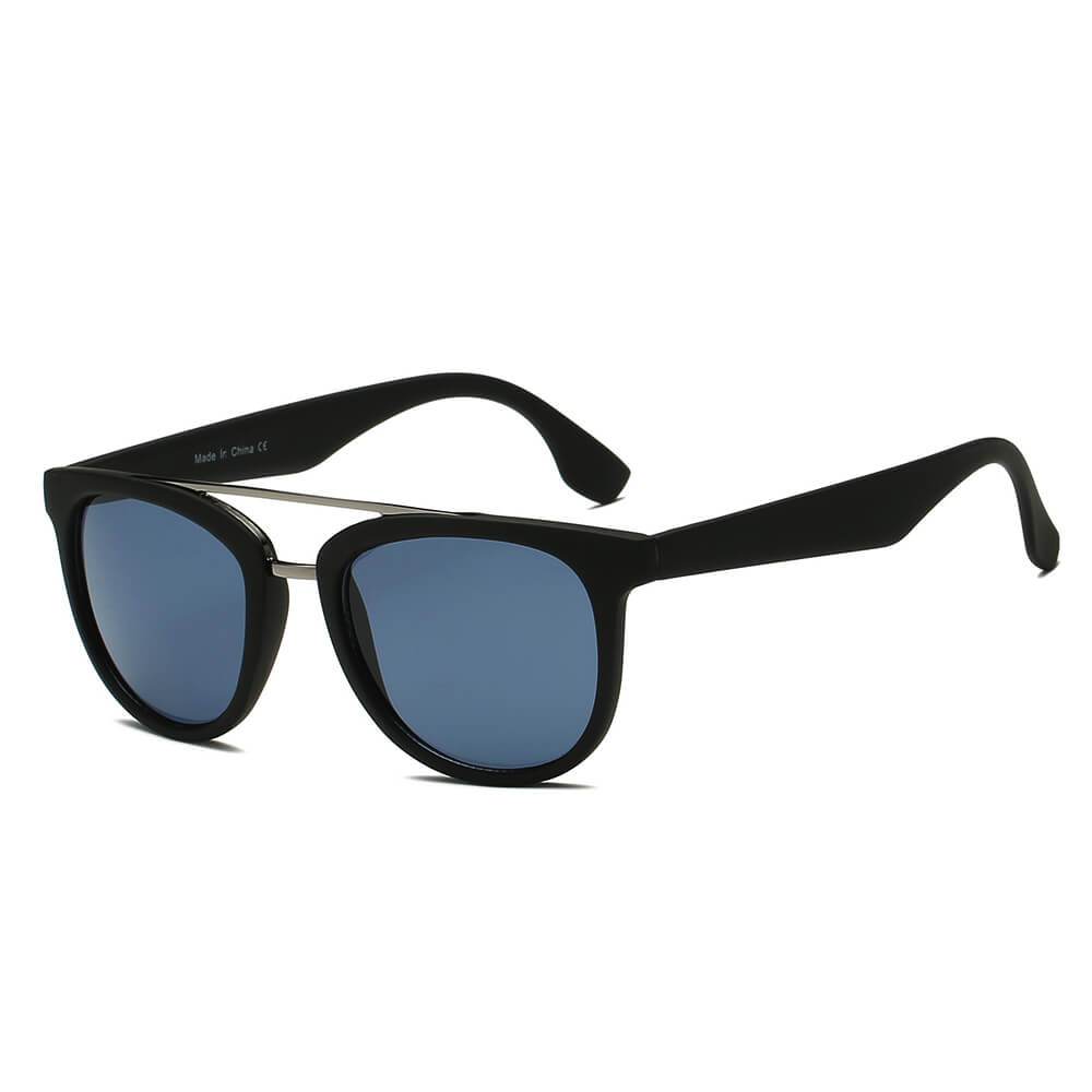 Benton | S1064 - Classic Round Brow-Bar Fashion Sunglasses - 4 COLORS -