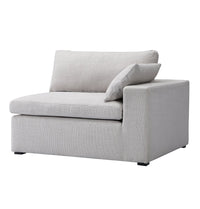 Thumbnail for GFURN - Inès Sofa - 1-Seater Single Module With Left Arm - Opal Fabric -