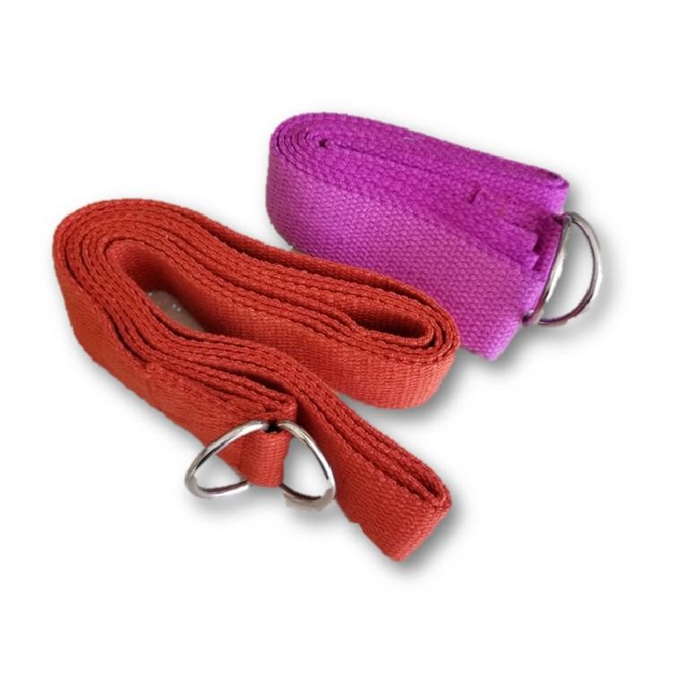 OMSutra Yoga Strap D-Ring (Regular) 6' - Deluxe - 2 COLORS -